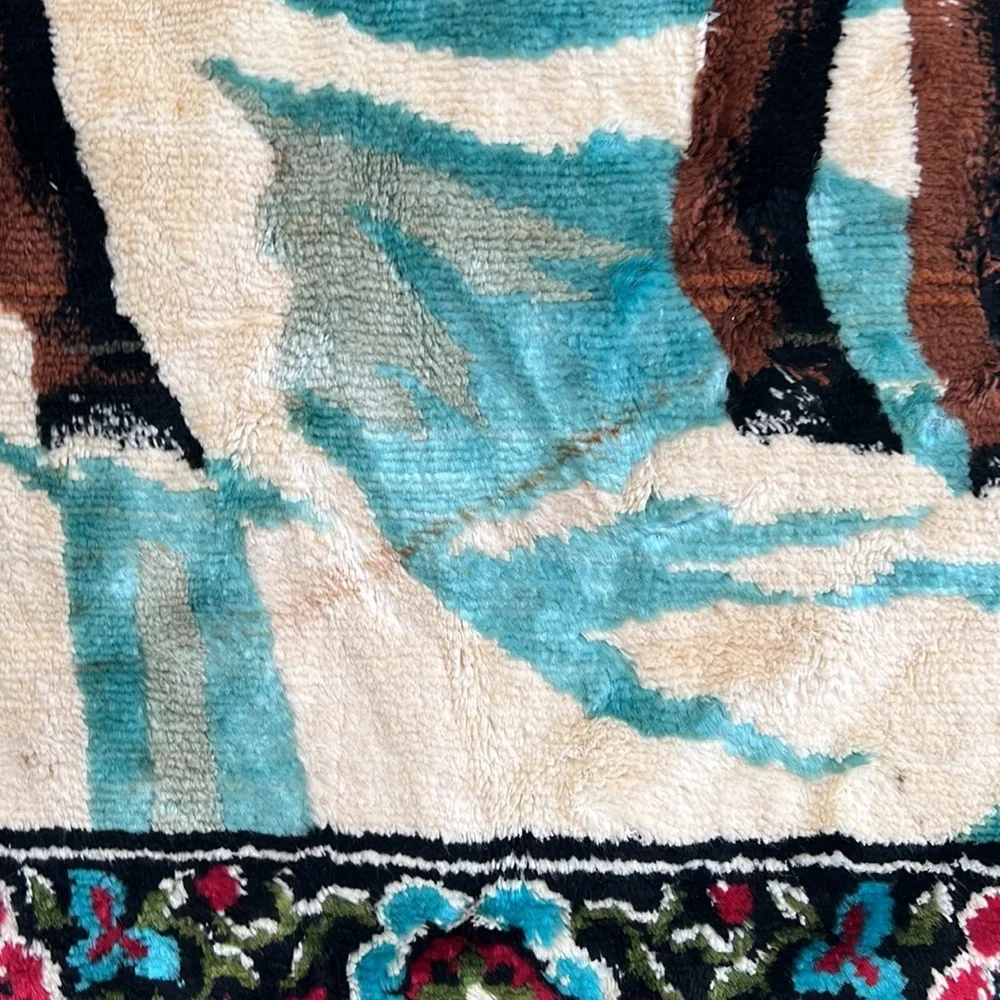 Tapestry Deer Winter Scene Wall Hanging Carpet‎ Size 75 X49